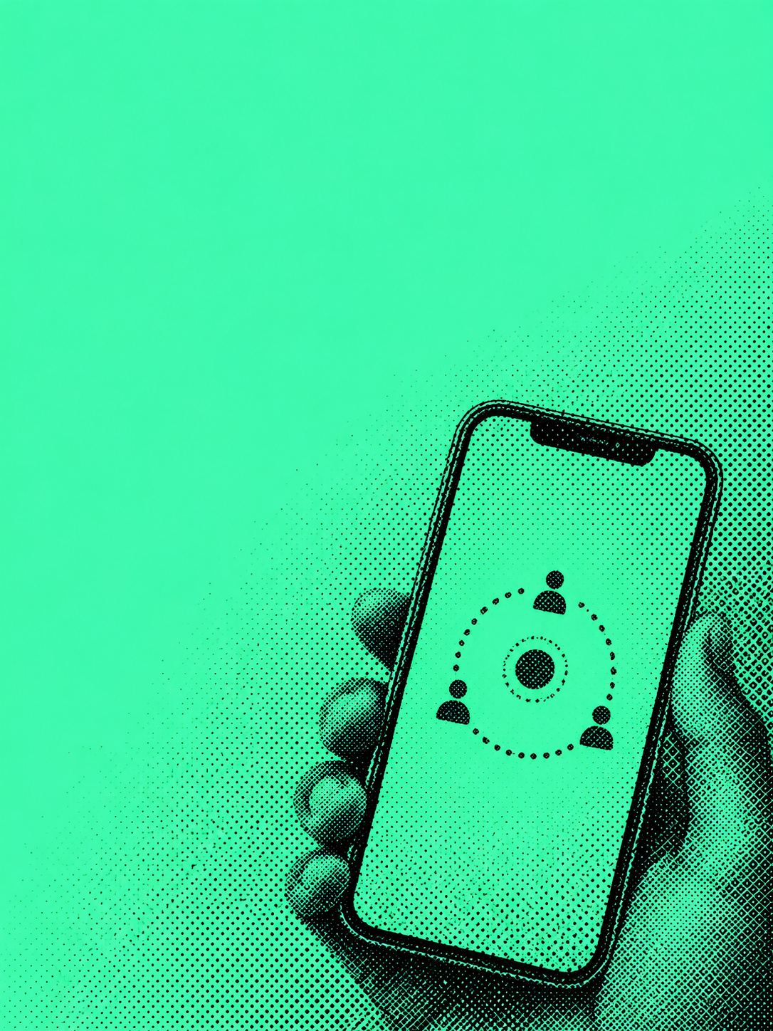 Editorial illustration of a smartphone