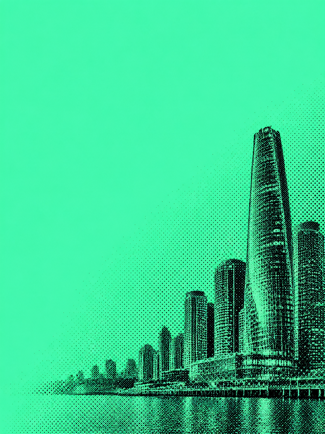 Editorial illustration of the Barangaroo skyline