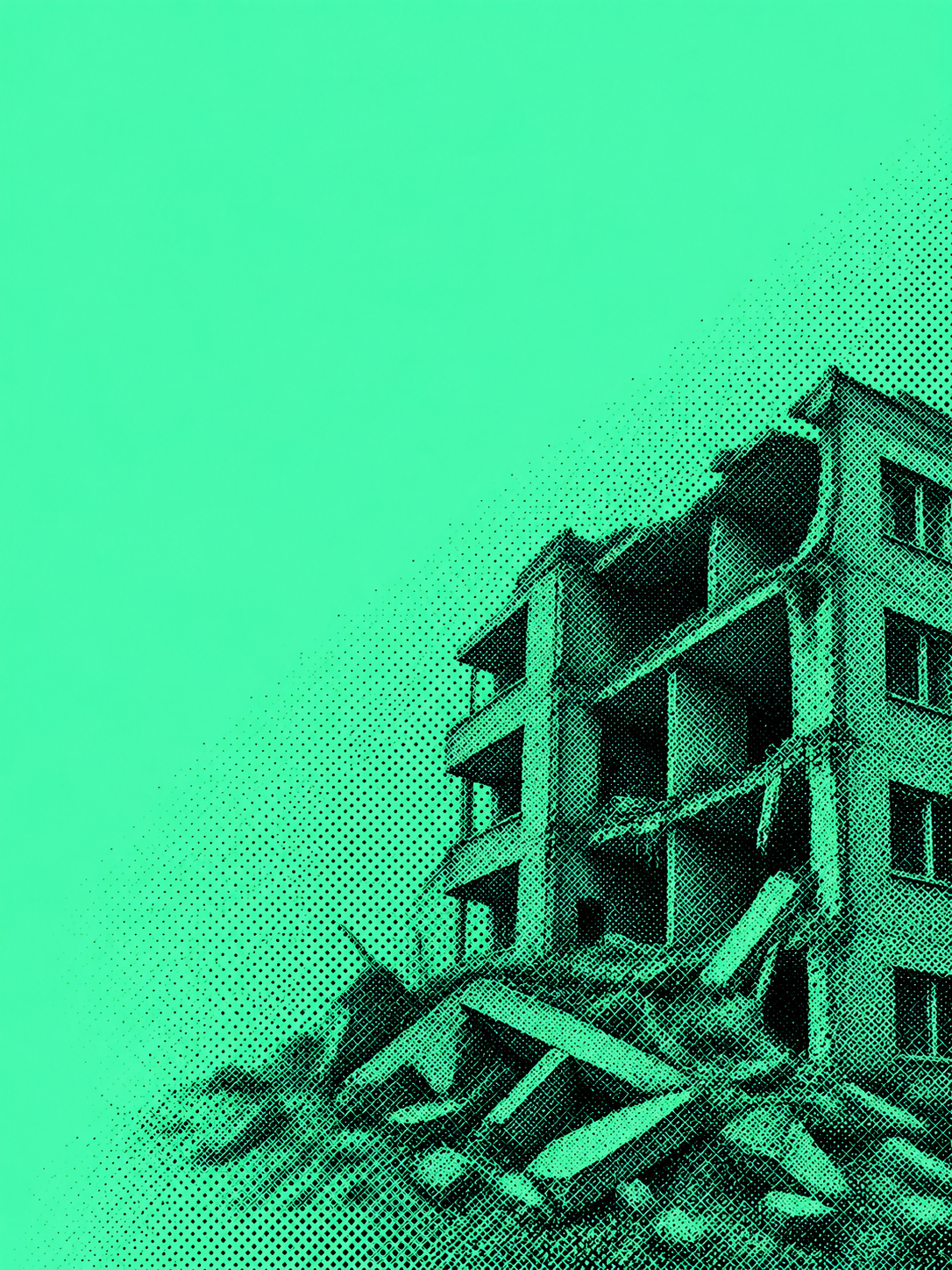 AI-generated editorial halftone illustration; symbolic scene, not a documentary photograph