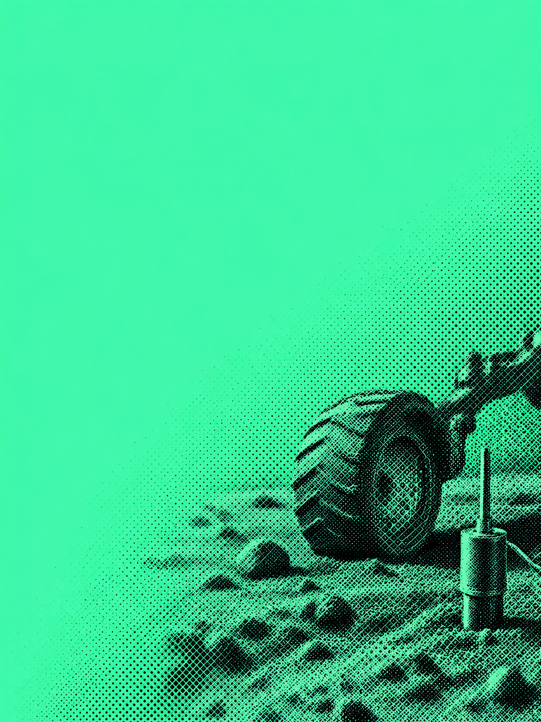 AI-generated symbolic lunar rover wheel and scientific probe; not a photograph of Chandrayaan-3 or a new lunar operation