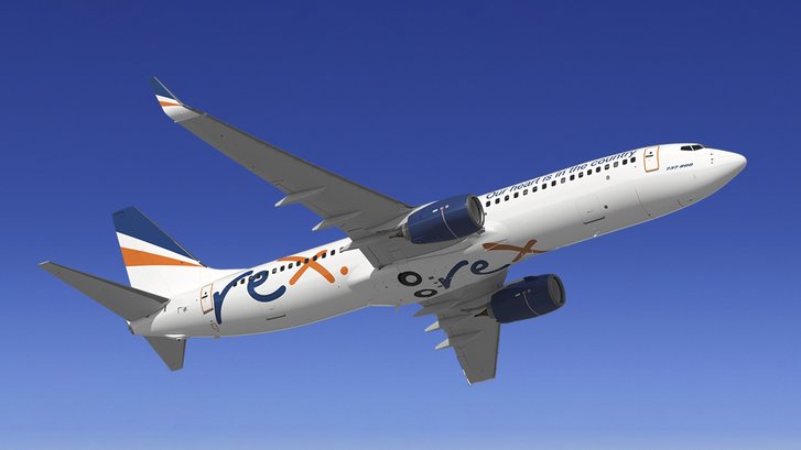 Rex Boeing jet in the original West Australian administration report